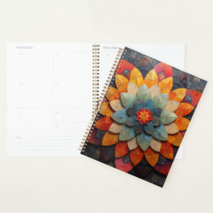 Mandala Art Textured Flower Planner