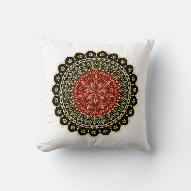Mandala Art Throw Pillow (Front)