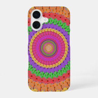 Mandala Ball yellow crochet style - iPhone 16 Case