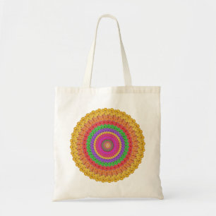 Mandala Ball yellow crochet style - Tote Bag