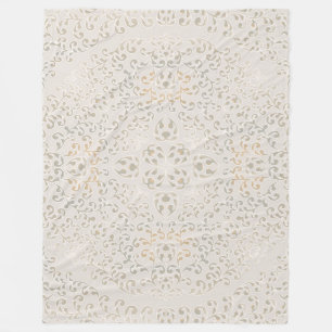 Mandala Baroque Ornament Pattern Design Fleece Blanket
