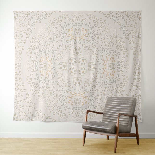 Mandala Baroque Ornament Pattern Design  Tapestry (In Situ (Horizontal))