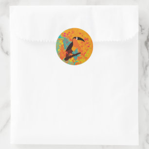 Mandala bird classic round sticker