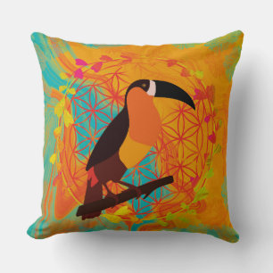 Mandala bird cushion