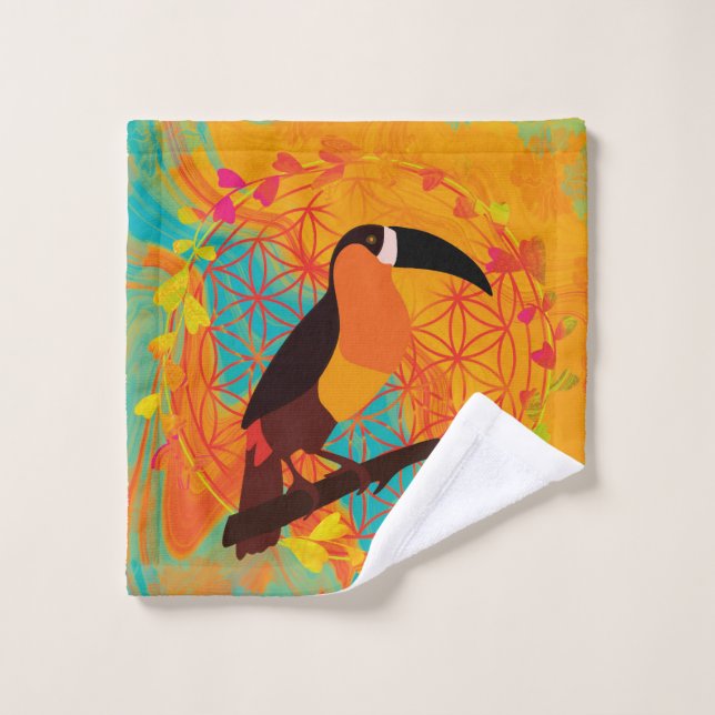 Mandala bird wash cloth (Wash Cloth)