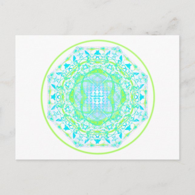 Mandala_bleu_vert Postcard (Front)