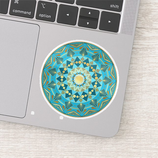 Mandala Blue Gold (Detail)