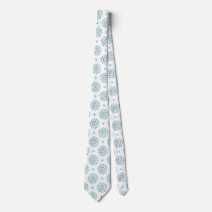 Mandala Blue Green Indigo Purple Gay Men's Pride Tie