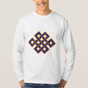 Mandala  Blue Karma Buddhism Eternal Knot T-Shirt