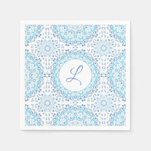 Mandala Blue Paper Napkin