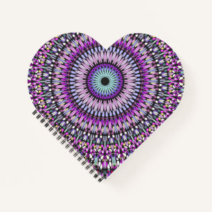 Mandala Blue Purple Kaleidoscope Pattern-43214 Notebook