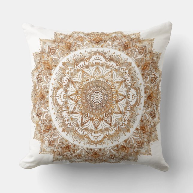 Mandala boho chic gilded for zen decor ✨ cushion (Front)