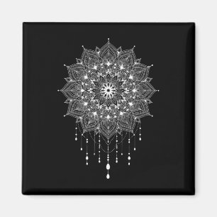 Mandala Boho Lotus Zen Art Buddha Botanical Succul Magnet