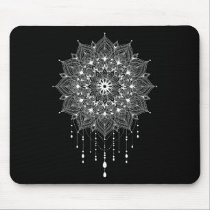 Mandala Boho Lotus Zen Art Buddha Botanical Succul Mouse Pad
