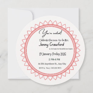 Mandala Bridal Shower Invitation Elegant Henna S