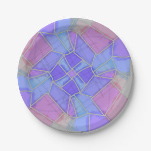 Mandala Bright Chalk Sketch Paper Plate