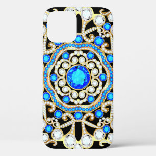 Mandala brooch jewellery, design element. Tribal e iPhone 12 Case