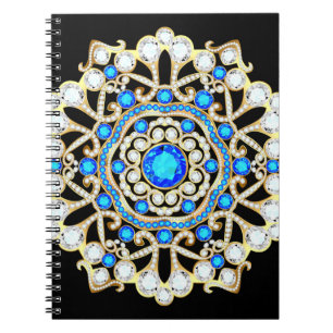 Mandala brooch jewellery, design element. Tribal e Notebook