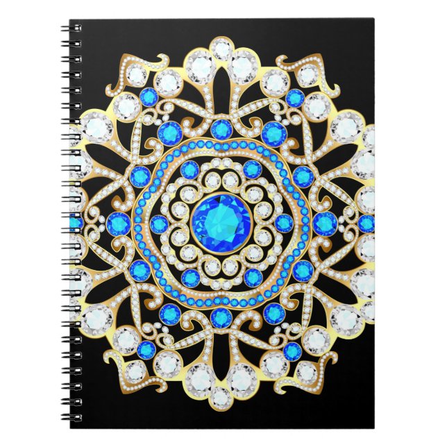 Mandala brooch jewellery, design element. Tribal e Notebook (Front)