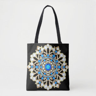 Mandala brooch jewellery, design element. Tribal e Tote Bag