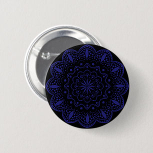 Mandala Button Black and Purple