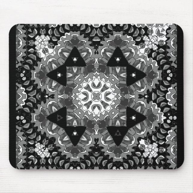 mandala calmin coloring page mouse pad (Front)