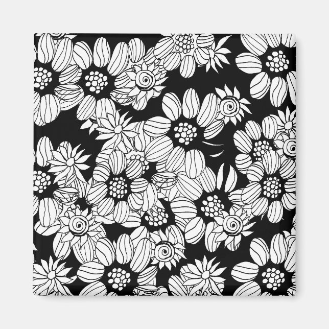mandala calming colouring page magnet (Front)