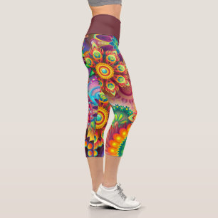 Mandala capri leggings