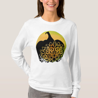 Mandala Carved Pumpkin with Autumn Moon T-Shirt