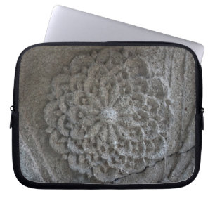 Mandala Carved Stone Neoprene Laptop Sleeve 10"