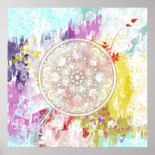 MANDALA ~ Centre Of Hearts - Poster