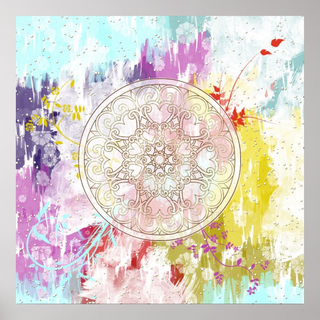 MANDALA ~ Centre Of Hearts - Poster (Front)