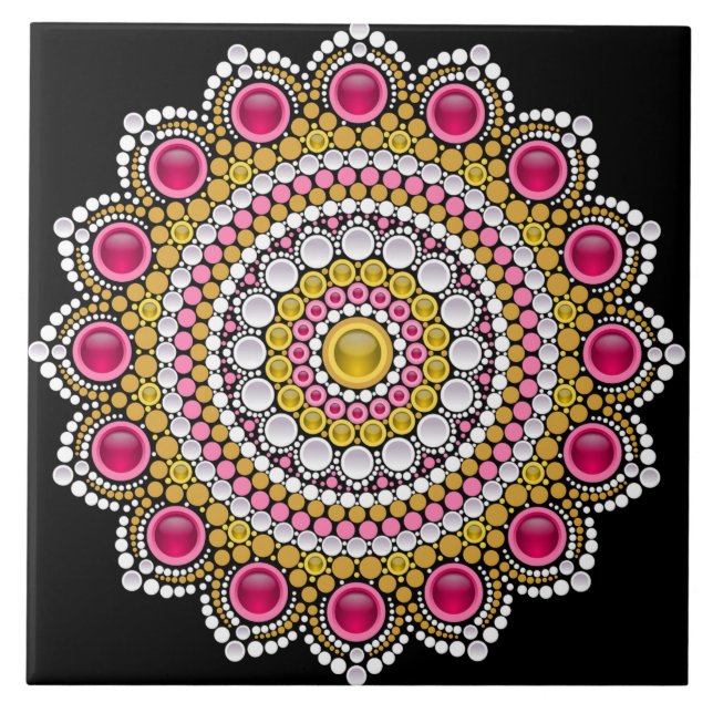 Mandala Ceramic Tile (Front)