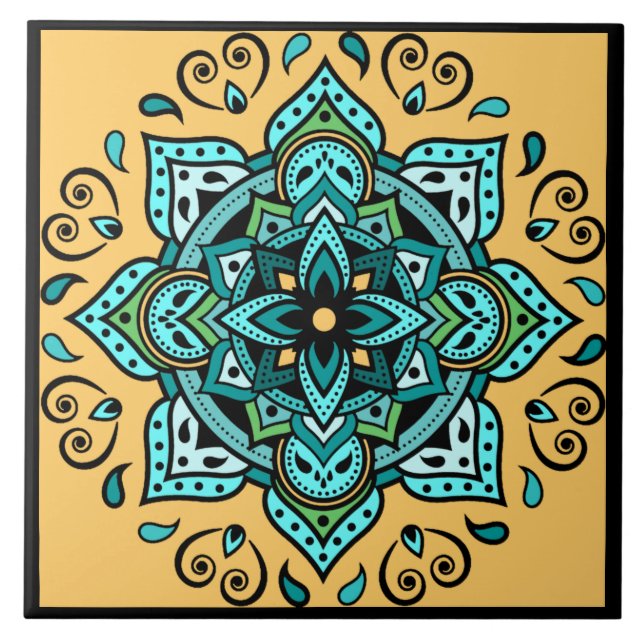 Mandala Ceramic Tile (Front)
