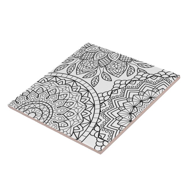 Mandala Ceramic Tile (Side)