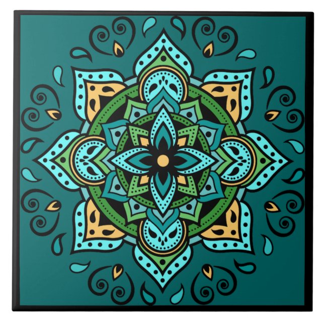 Mandala Ceramic Tile (Front)