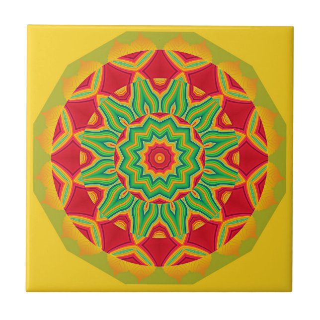 Mandala Ceramic Tile (Front)