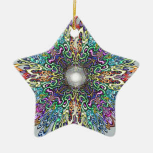 Mandala Ceramic Tree Decoration