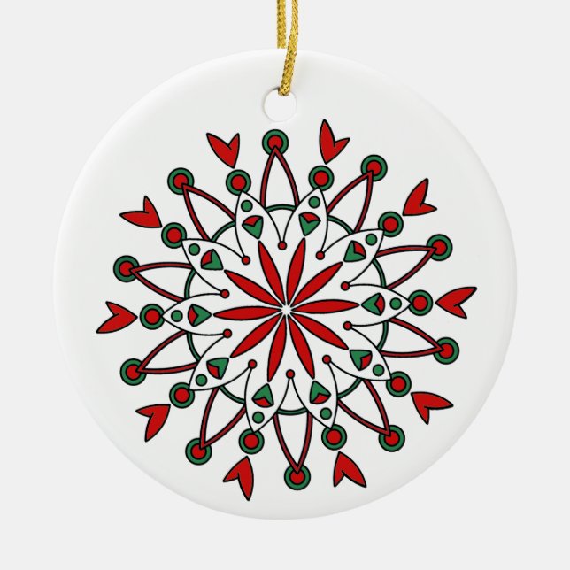 Mandala Christmas Ornament (Front)
