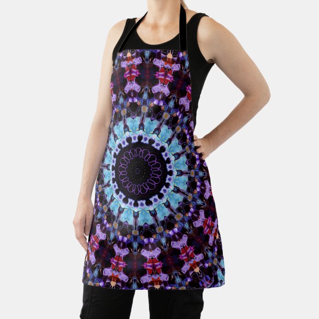Mandala Circle Psychedelic Trippy Hippie Boho Apron (Insitu)