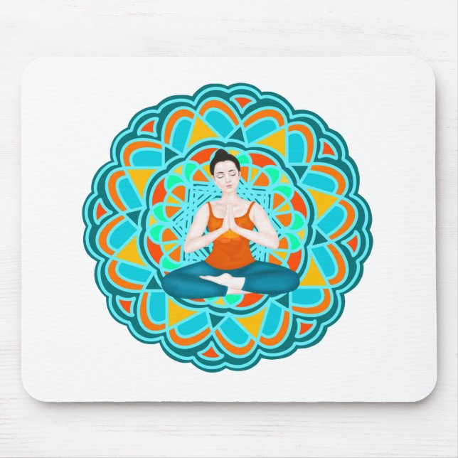 mandala citrus mouse pad (Front)