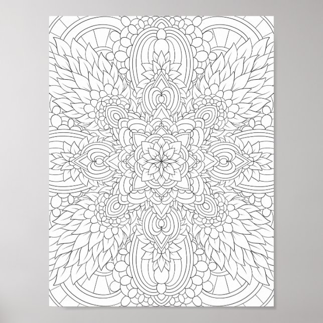 Mandala Coloring Poster (Front)