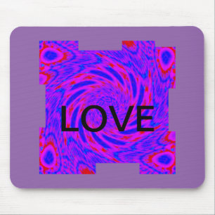Mandala-colorpink-blue-LOVE-kaleidoscope RMDESIGN Mouse Pad