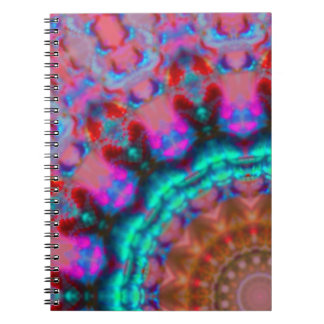 Mandala-colorpink-red-blue-kaleidoscope rm notebook