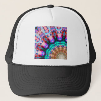 Mandala-colorpink-red-blue-kaleidoscope rm trucker hat