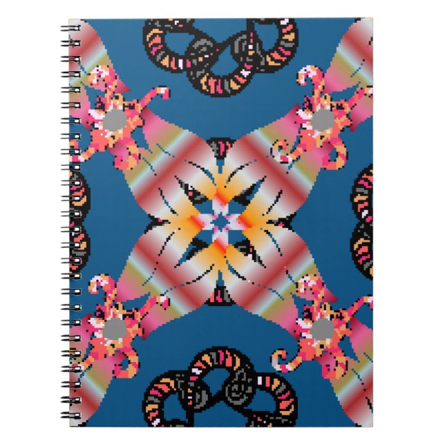 Mandala coloured on a yellow background. Invitatio Notebook (Front)