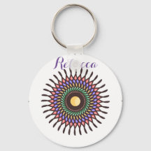 Mandala Colourful Abstract Pretty Pattern Key Ring