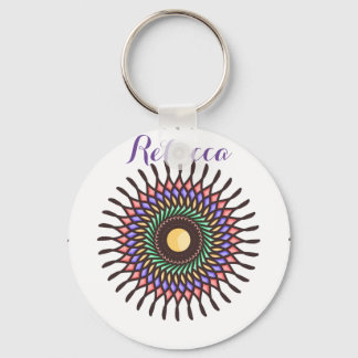 Mandala Colourful Abstract Pretty Pattern Key Ring