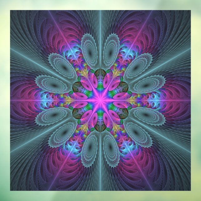 Mandala Colourful Spiritual Fractal Art With Pink (Sheet 3)