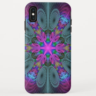 Mandala Colourful Spiritual Fractal Art With Pink iPhone XS Max Case